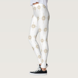 BETHLEHEM STAR jul Ntivity Mönster White Leggings