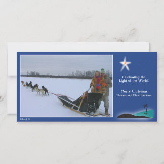 Bethlehem stjärna över ökenfotokort julkort