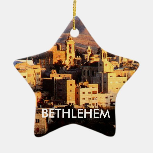 Bethlehem stjärnaprydnad julgransprydnad keramik (Framsidan)