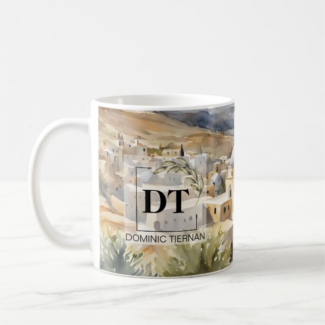 Bethlehem Watercolor Mugg - Timless Heliga Land Gi (Vänster)
