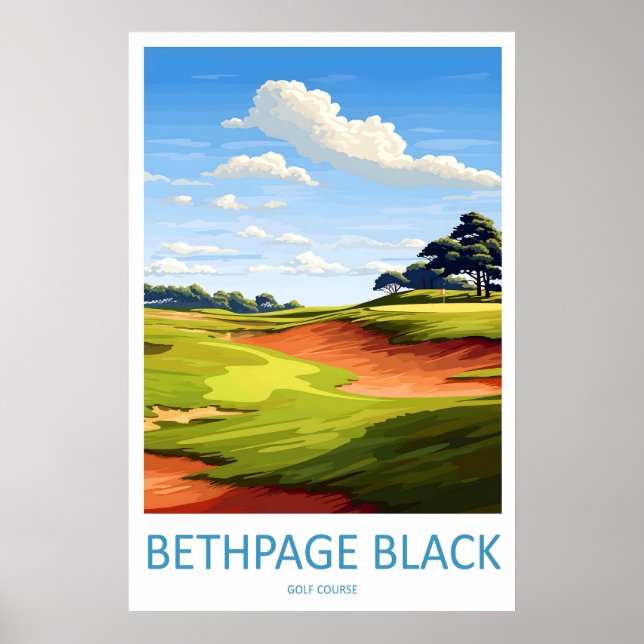 Bethpage Black Golf Club Resa Print Väggkonst (Framsidan)