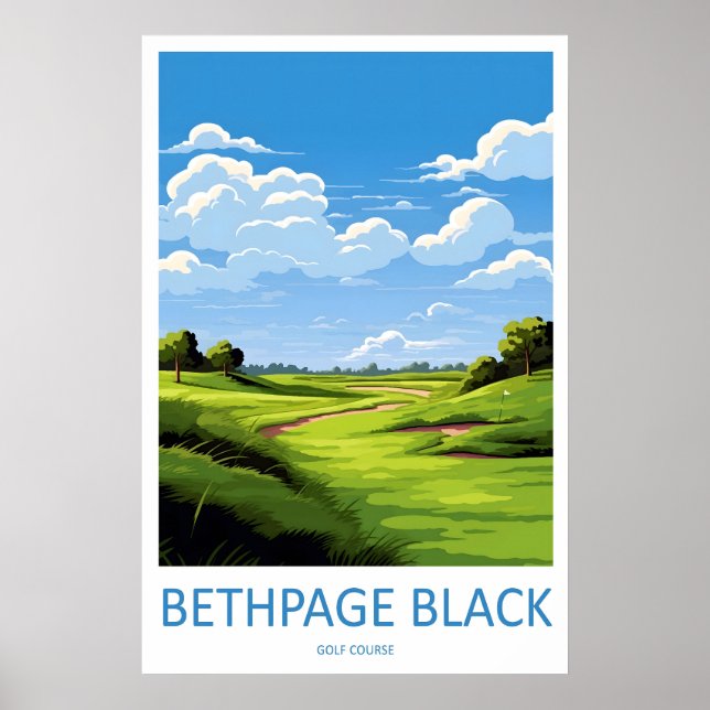 Bethpage Black Golfbana Reseskylt Väggtillbehör Poster (Framsidan)