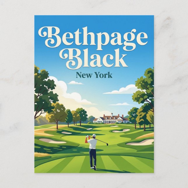 Bethpage Black Golfbana USA Vykort (Framsida)