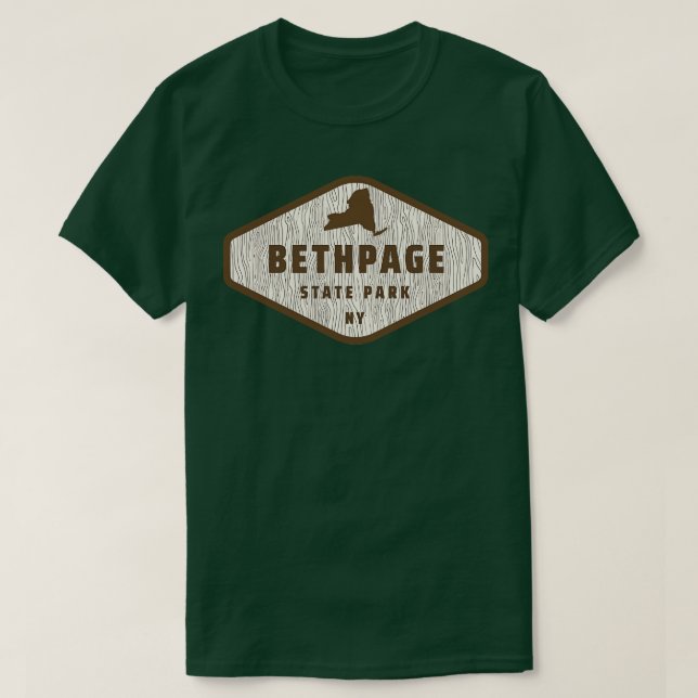 Bethpage State Park New York Träd Log Struktur Woo T Shirt (Design framsida)