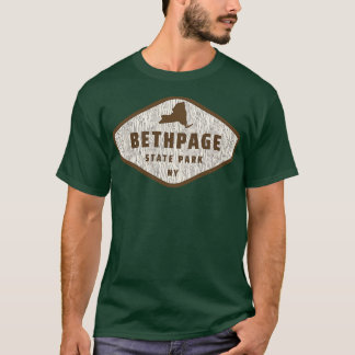 Bethpage State Park New York Träd Log Struktur Woo T Shirt