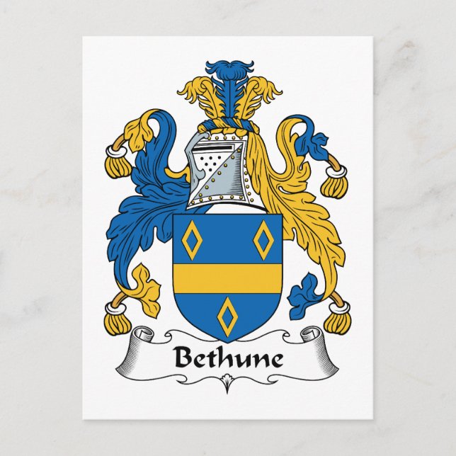 Bethune familjevapen vykort (Framsida)