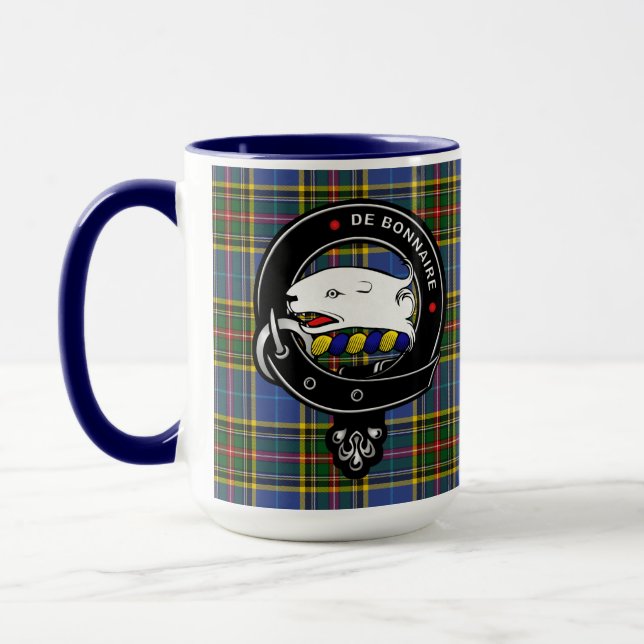 Bethune Klan Badge & Tartan Mugg (Vänster)
