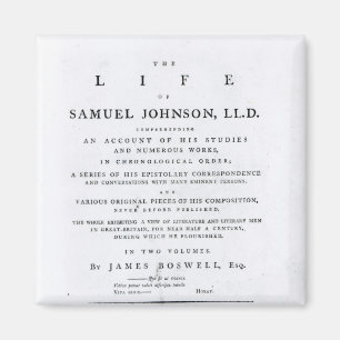 Betitla sidan, från 'livet av Samuel Johnson Magnet