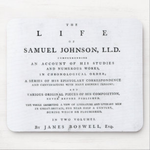 Betitla sidan, från 'livet av Samuel Johnson Musmatta