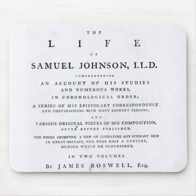 Betitla sidan, från 'livet av Samuel Johnson Musmatta (Framsidan)