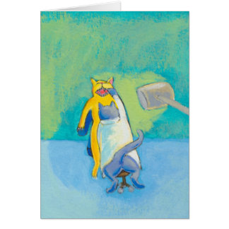 Betitlat: Katttandläkare - unikt nyckfullt Hälsningskort