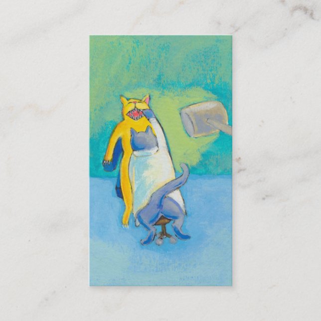 Betitlat: Katttandläkare - unikt SKRÄDDARSY Visitkort (Framsida)