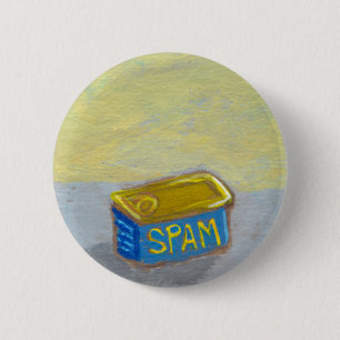 Betitlat: Spam och ägg - rolig frukostkonsthöna Knapp