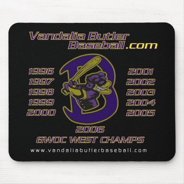 Betjäntbaseball Mousepad Musmatta (Framsidan)
