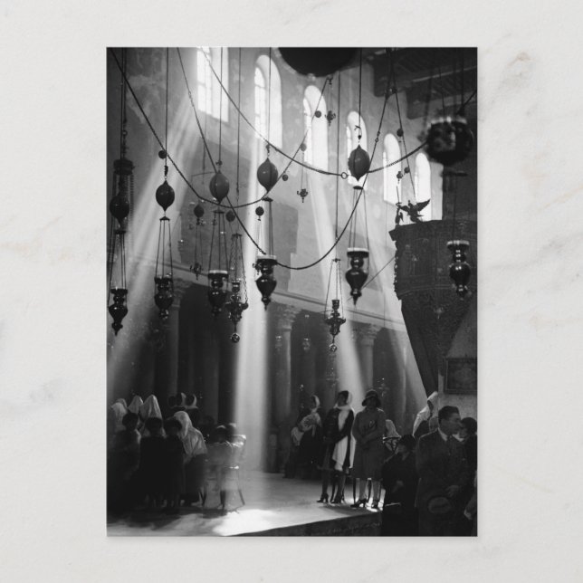 Betlehem-julen, 1940-talet helg vykort (Framsida)