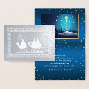 Betlehem Luxury Real Foil-julkort Folierat Kort