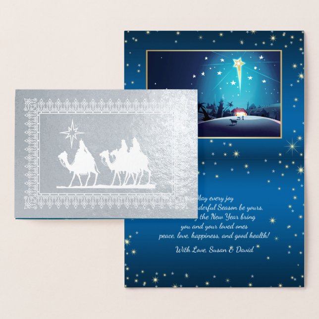 Betlehem Luxury Real Foil-julkort Folierat Kort (Display)