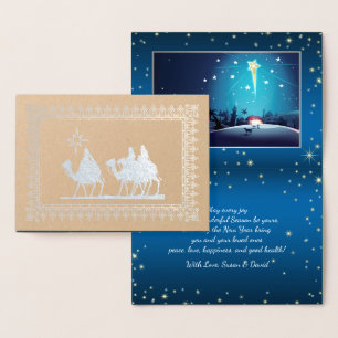 Betlehem Luxury Real Foil-julkort Folierat Kort