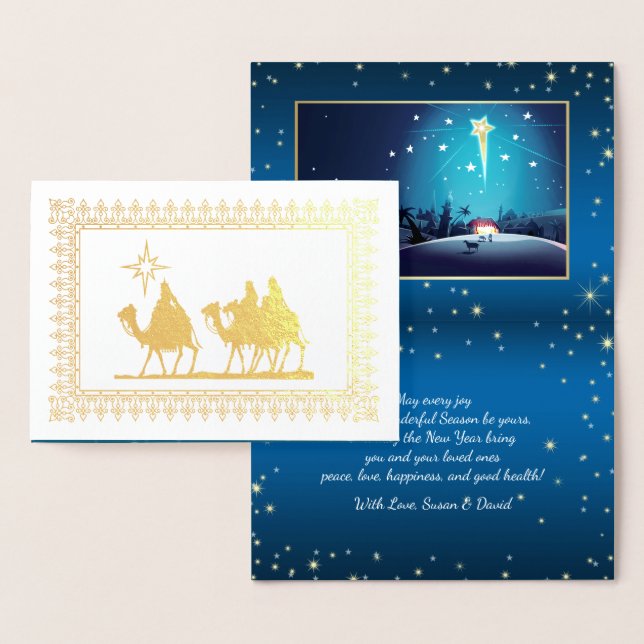 Betlehem Luxury Real Foil-julkort Folierat Kort (Display)