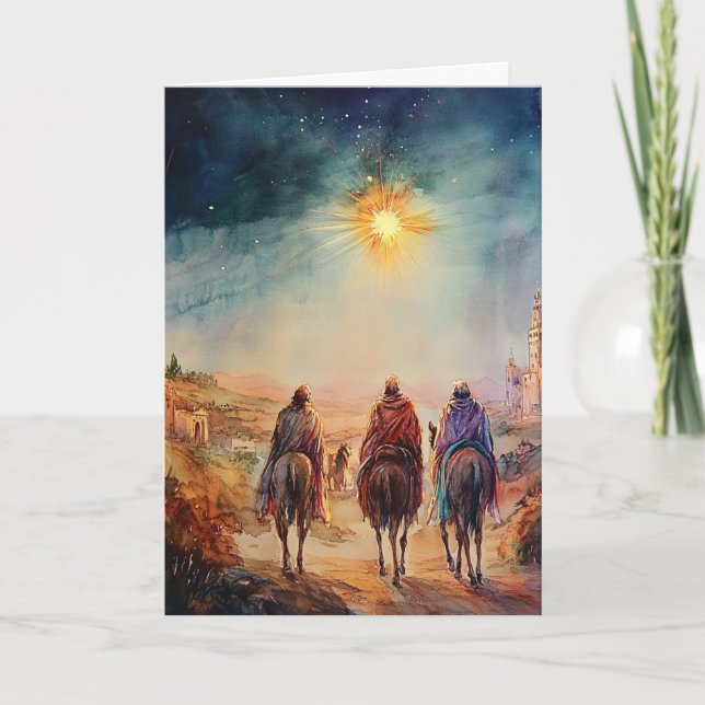 Betlehem Star Nativitetscen Kort (Framsida)