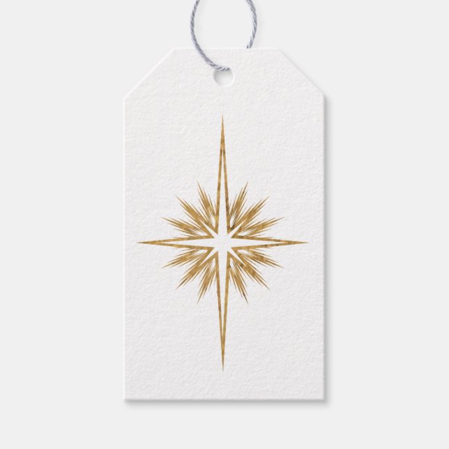 Betlehemsstjärna Julskrift Jul Presentetikett (Framsidan)