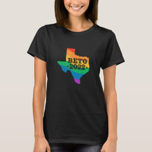 Beto 2022 LGBT Rainbow Texas Karta Beto Orourke El T Shirt