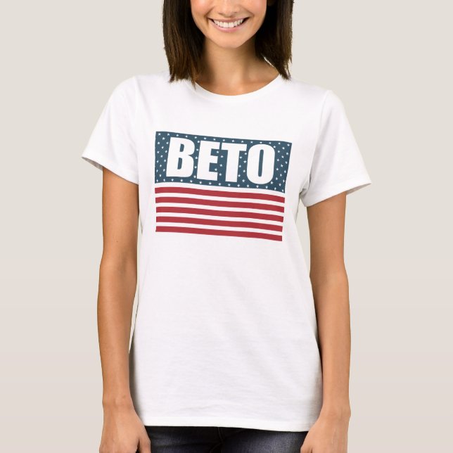 Beto American Flagga Texas guvernör 2022 Val T Shirt (Framsida)