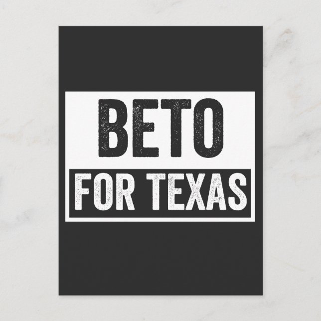 beto FOR TEXAS Helg Vykort (Framsida)