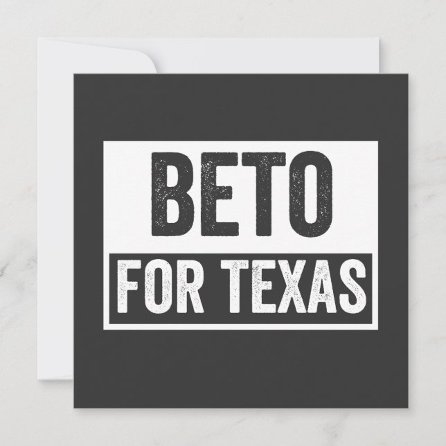 beto FÖR TEXAS Inbjudningar (Framsida)