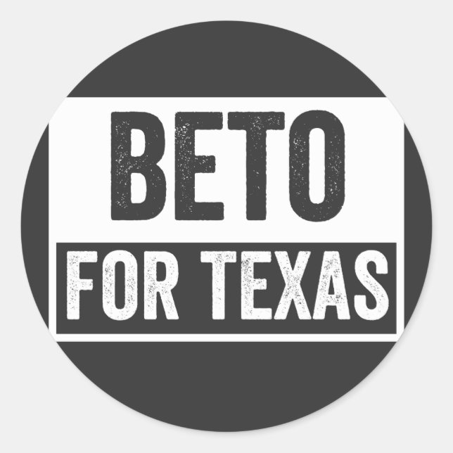 beto FÖR TEXAS Runt Klistermärke (Framsida)