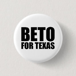 Beto for Texas white och svart modern Knapp