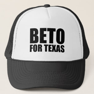 Beto for Texas white och svart modern typografi Keps
