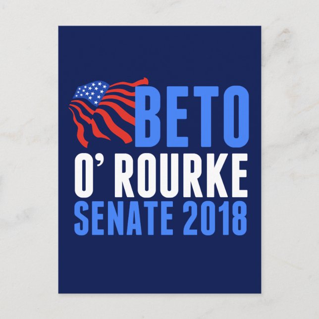 Beto O'Rourke for Senate 2018 Vykort (Framsida)