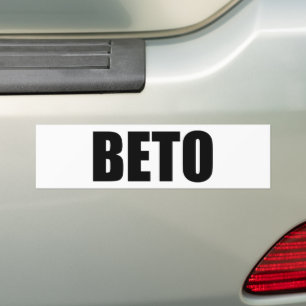 Beto O'Rourke svartvit modern typografi Bildekal