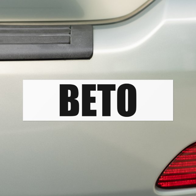 Beto O'Rourke svartvit modern typografi Bildekal (På Bil)