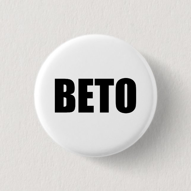 Beto O'Rourke svartvit modern typografi Knapp (Framsida)