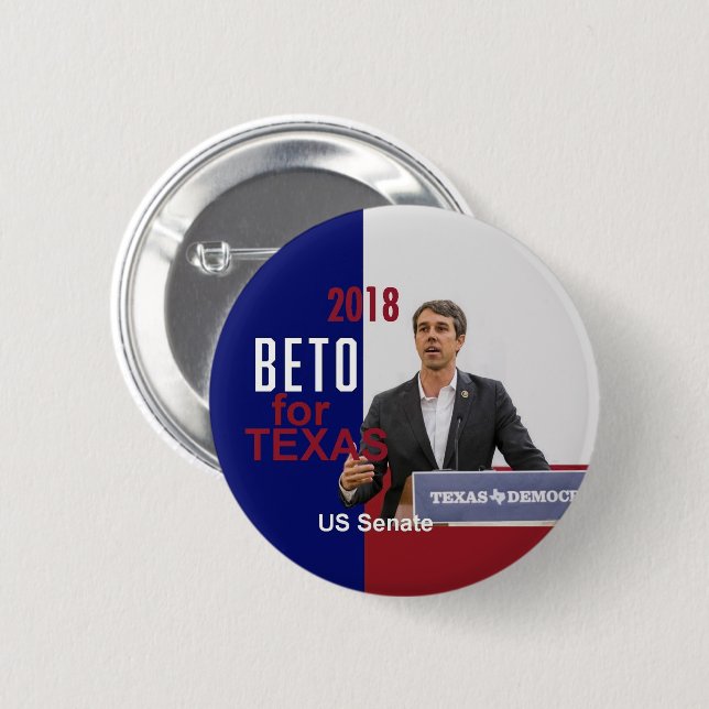 BETO O'Rourke Texas 2018 Knapp (Framsida & baksida)