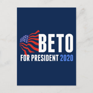 Beto O'Rourke till president 2020 Vykort