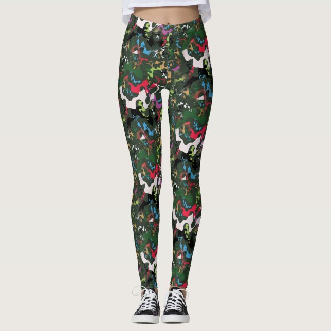 Betong Canvas Bloom: Urban Jungle Leggings (Framsida)