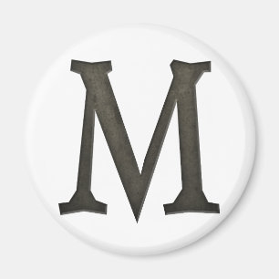 Betong, Monogram Brev M Magnet
