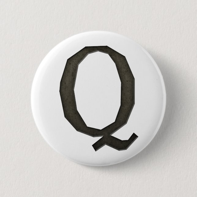 Betong, Monogram Brev Q Knapp (Framsida)
