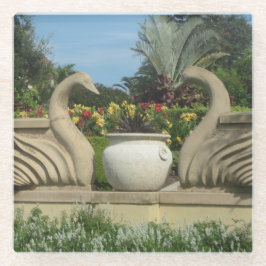 Betong Svanar skapat som glasUnderlägg