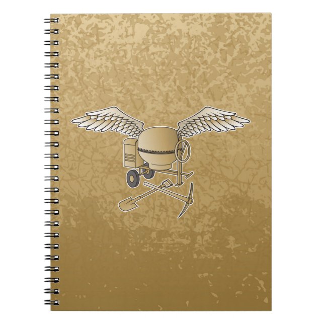 Betongblandare beige anteckningsbok (Framsidan)