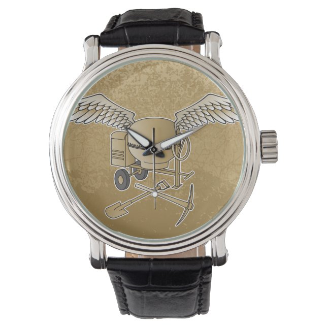 Betongblandare beige armbandsur (Framsida)
