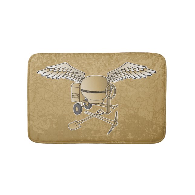 Betongblandare beige badrumsmatta (Framsidan)