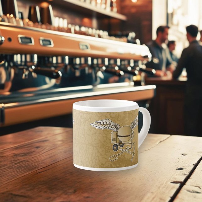 Betongblandare beige espressomugg (Skapare uppladdad)
