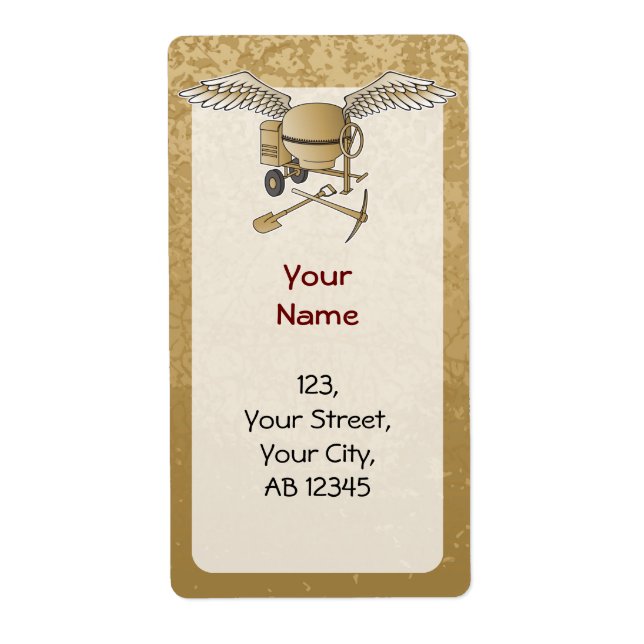 Betongblandare beige fraktsedel (Framsidan)