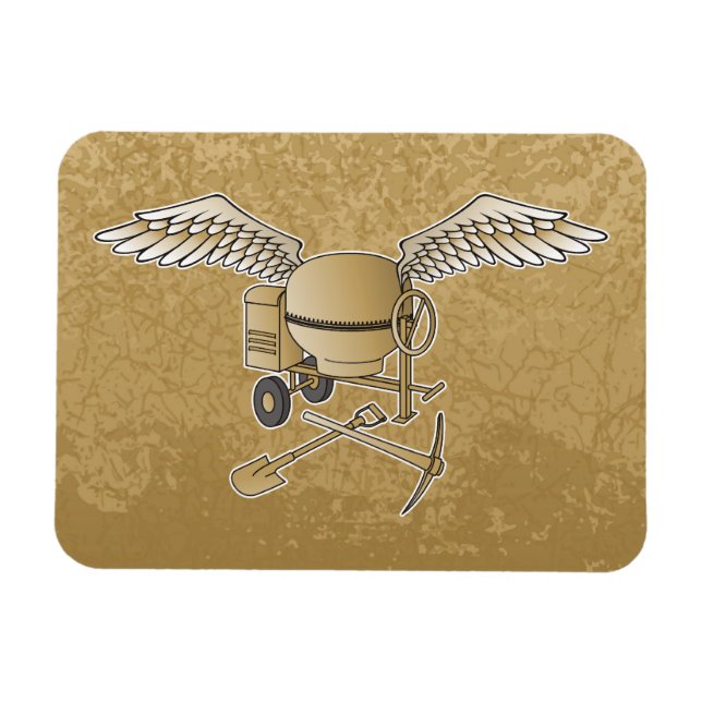 Betongblandare beige magnet (Horisontell)