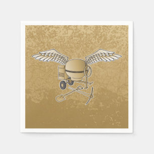 Betongblandare beige pappersservett