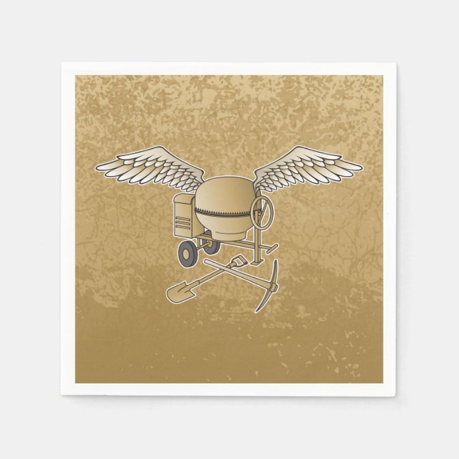 Betongblandare beige pappersservett (Framsidan)